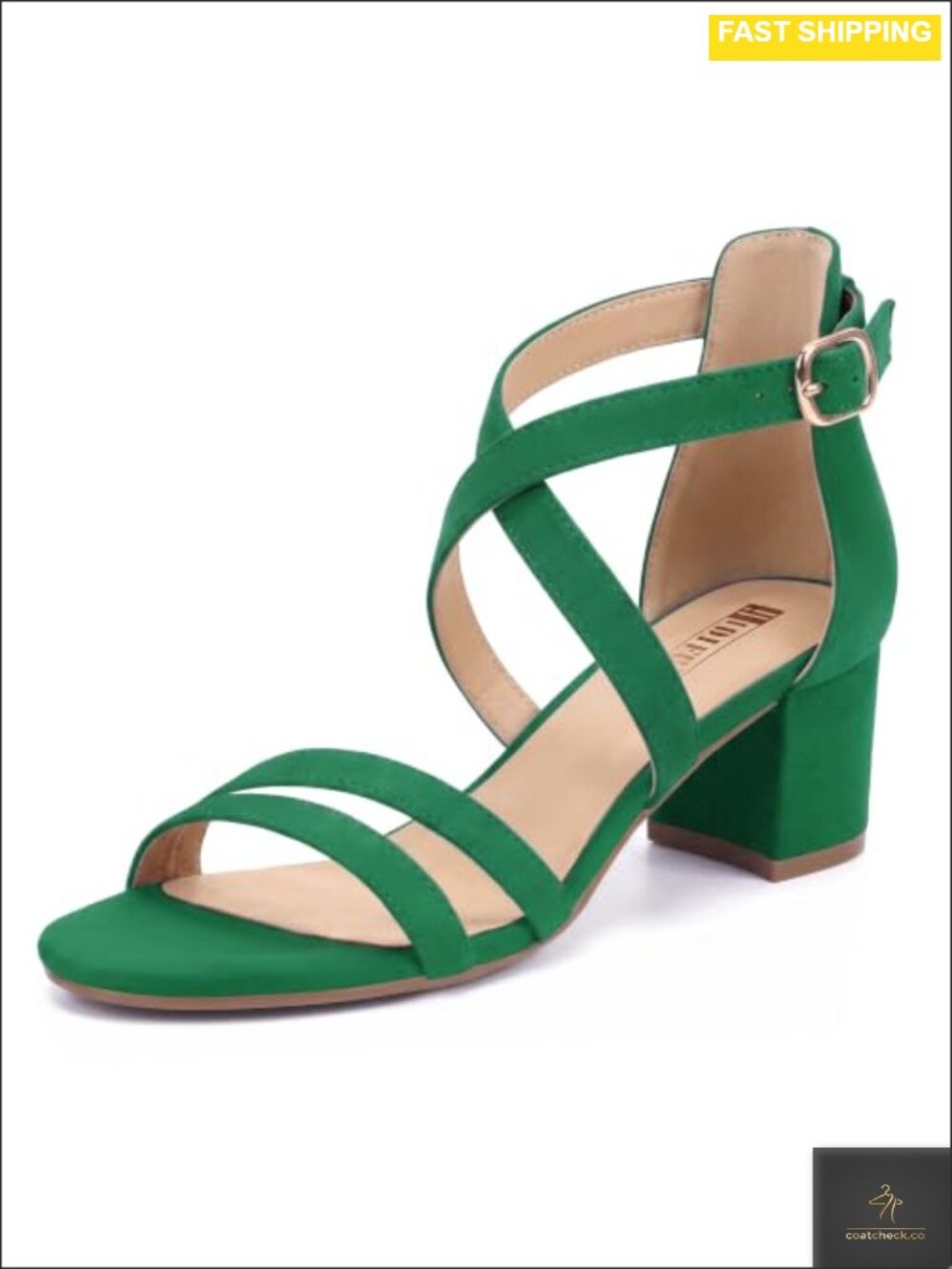 Women's Block Low Chunky Heels Strappy Heeled Sandals